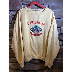 Size XL Vintage 1990 Princess cruises embroidered sweatshirt crewneck Caribbean￼